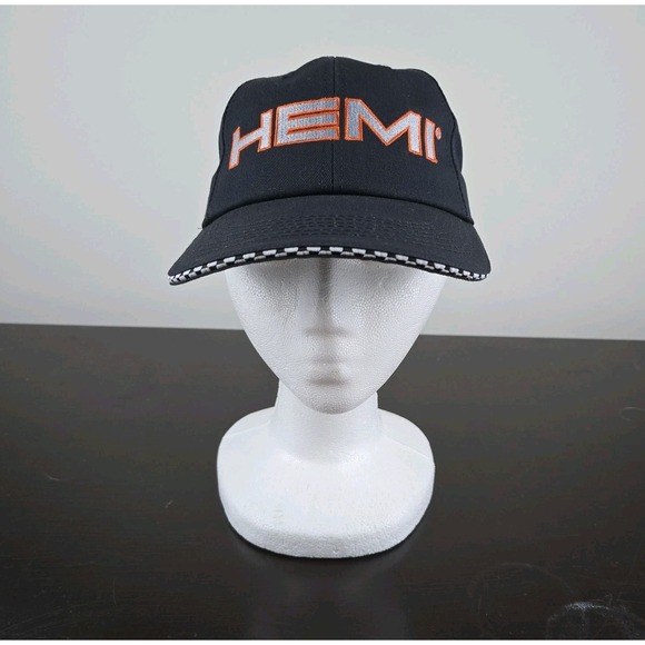 Legends Other - Vintage HEMI Daimler‎ Chrysler Racing Stripe Brim Strapback Hat OSFA Made In USA